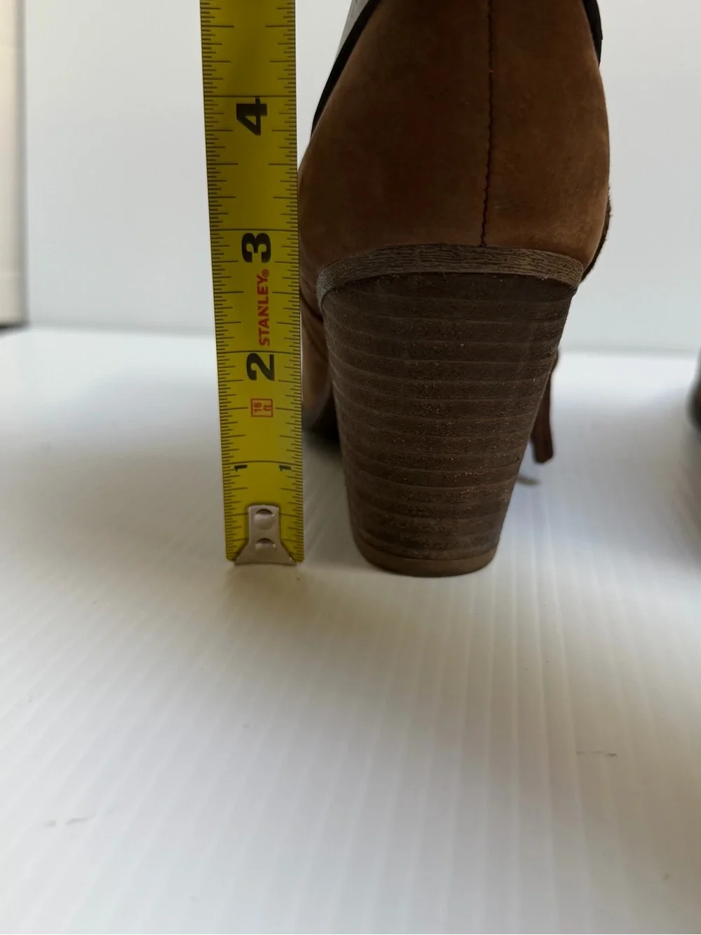 Brown Suede Women's Ankle Boots with Strap